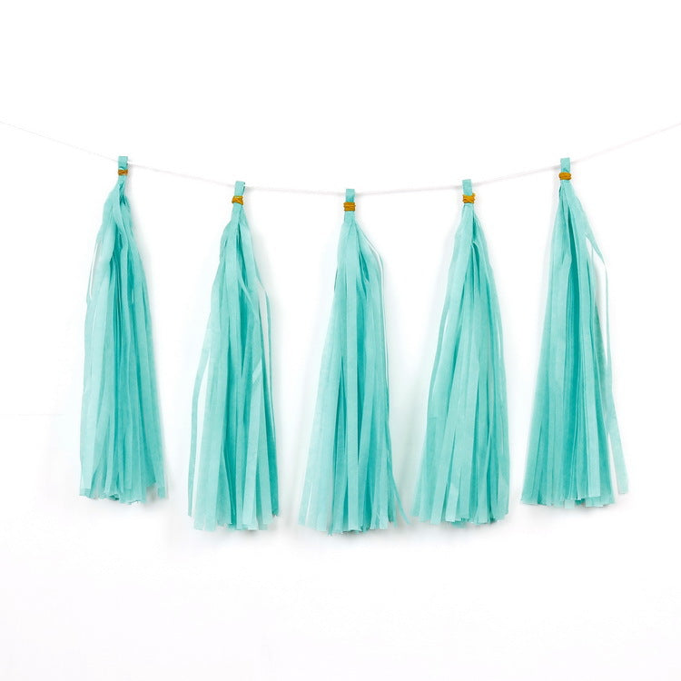12 Pcs Tassel Garland Tissue Paper Tassels Garland Banner for Party Birthday Wedding Decoration Baby Shower Table Decor