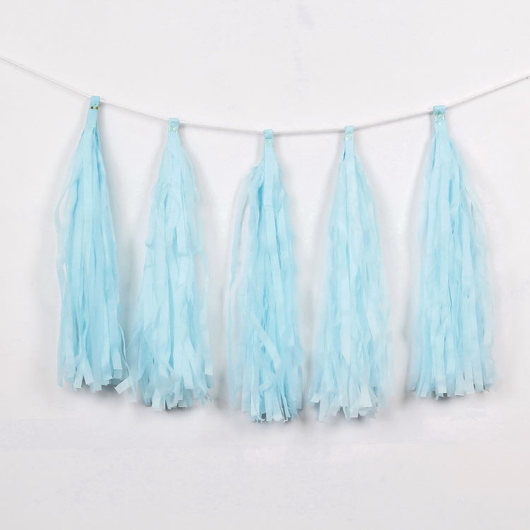 12 Pcs Tassel Garland Tissue Paper Tassels Garland Banner for Party Birthday Wedding Decoration Baby Shower Table Decor