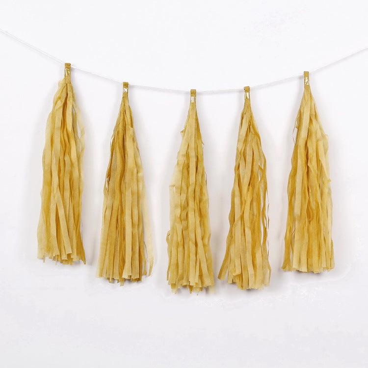 12 Pcs Tassel Garland Tissue Paper Tassels Garland Banner for Party Birthday Wedding Decoration Baby Shower Table Decor