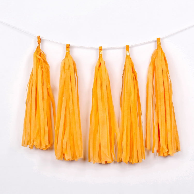 12 Pcs Tassel Garland Tissue Paper Tassels Garland Banner for Party Birthday Wedding Decoration Baby Shower Table Decor