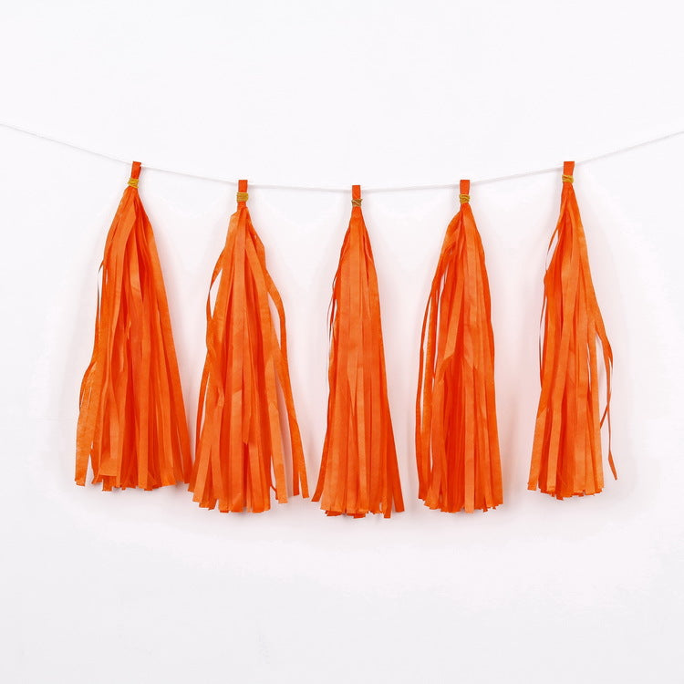 12 Pcs Tassel Garland Tissue Paper Tassels Garland Banner for Party Birthday Wedding Decoration Baby Shower Table Decor