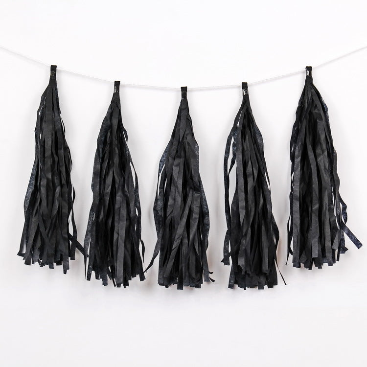 12 Pcs Tassel Garland Tissue Paper Tassels Garland Banner for Party Birthday Wedding Decoration Baby Shower Table Decor