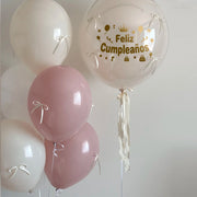 Mini Ribbon Bows Balloons DIY Party Decorations with BOBO Balloon 18" White