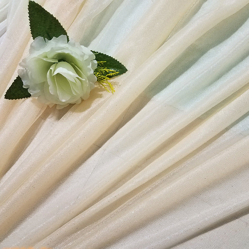 Sheer Wedding Arch Drape 5ftx32ft Champagne