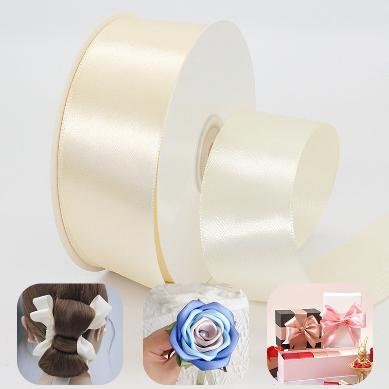 1.5"x 50 Yards Single Face Polyester Ribbon Perfect for Gift Wrapping, Flower Bouquet, Wedding Decor, Crafts, Bow Making, Sewing and More