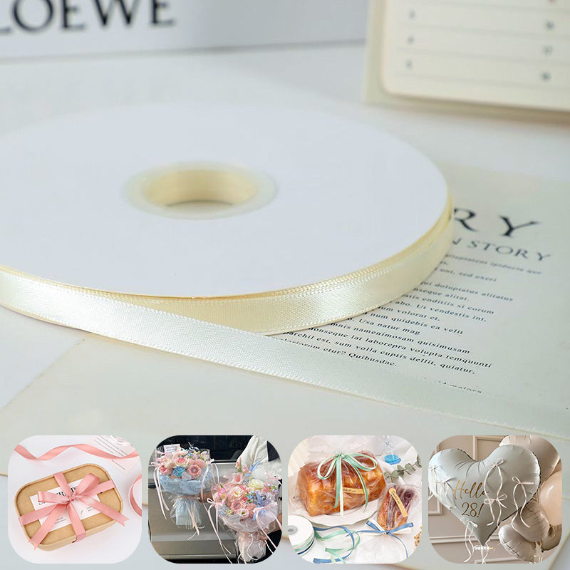 3/8" x 80 Yards Satin Ribbon with Spool - Ideal for Gift Wrapping, Floral Bouquets, Crafts, Wedding Party Decorations and Sewing Projects