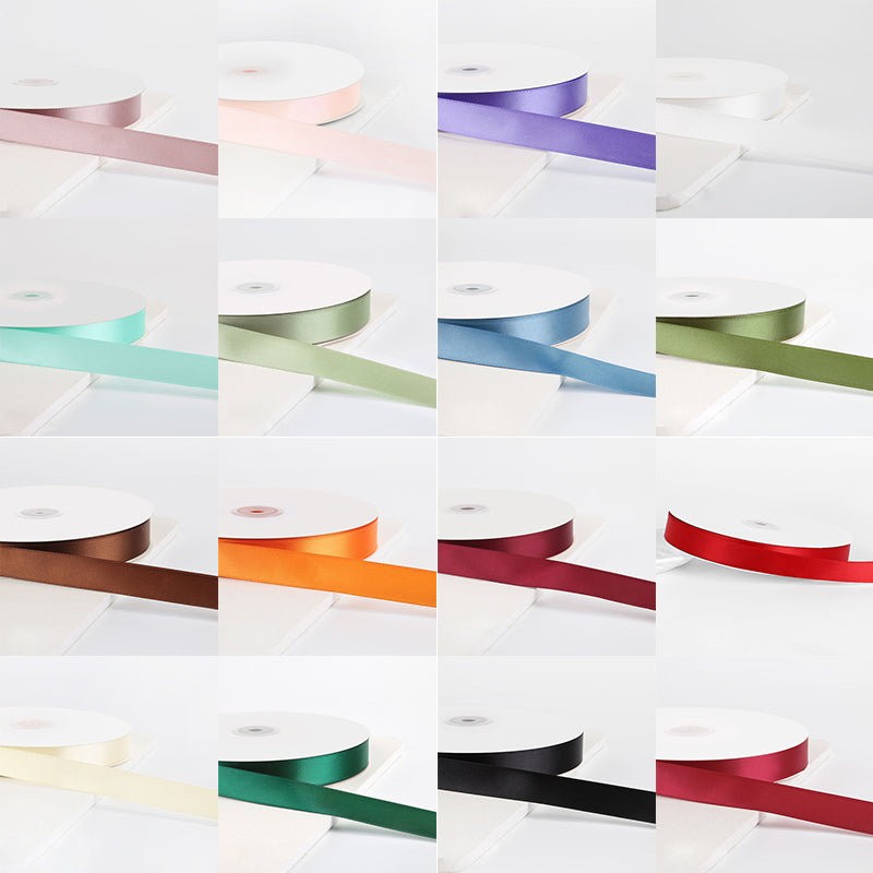 7/8"x 100 Yards Polyester Ribbon Thin Solid Frabic Ribbons for Gift Wrapping, DIY Crafts Bows, Invitations, Floral Bouquets, Christmas Wedding Party Valentine's Decor