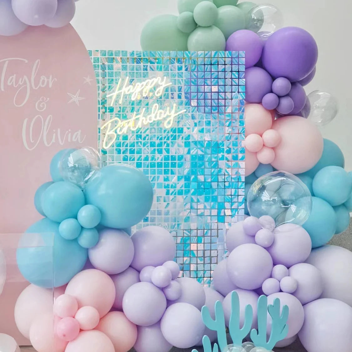 Shimmer Wall Backdrop Wall Panels 24Pcs Square Sequin Shimmer Wall Backdrop Decoration for Birthday Party,Wedding, Anniversary