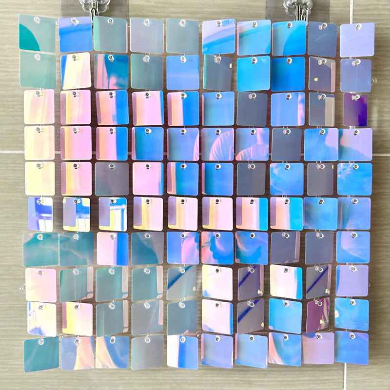 Shimmer Wall Backdrop Wall Panels 24Pcs Square Sequin Shimmer Wall Backdrop Decoration for Birthday Party,Wedding, Anniversary