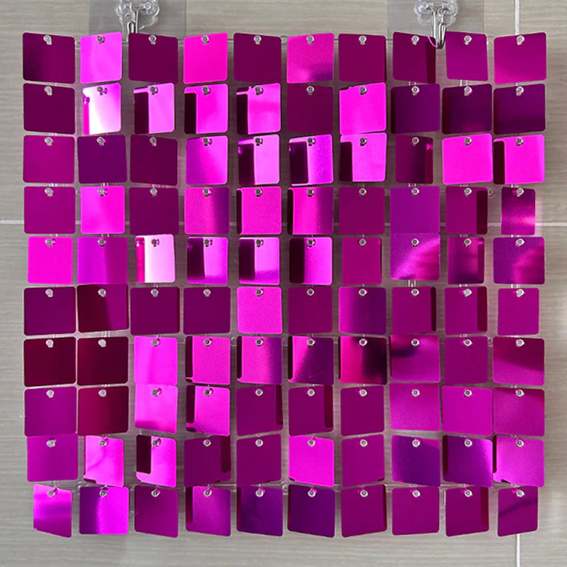 Shimmer Wall Backdrop Wall Panels 24Pcs Square Sequin Shimmer Wall Backdrop Decoration for Birthday Party,Wedding, Anniversary