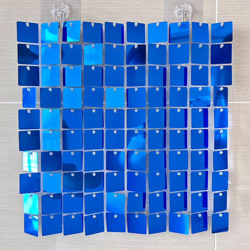 Shimmer Wall Backdrop Wall Panels 24Pcs Square Sequin Shimmer Wall Backdrop Decoration for Birthday Party,Wedding, Anniversary