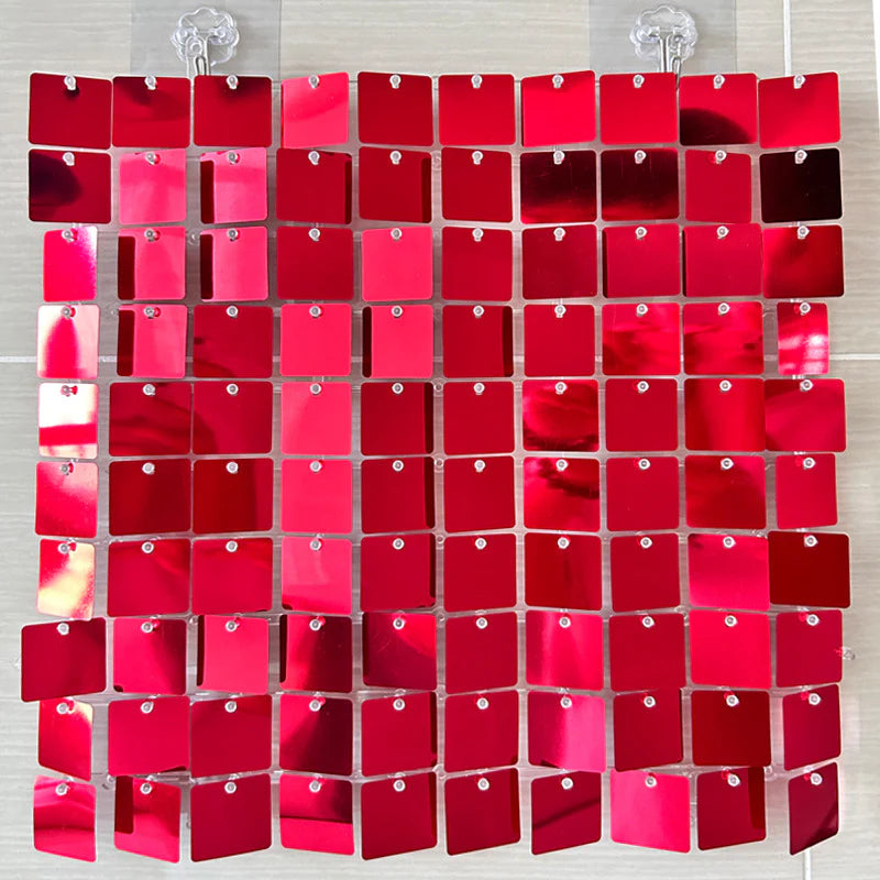 Shimmer Wall Backdrop Wall Panels 24Pcs Square Sequin Shimmer Wall Backdrop Decoration for Birthday Party,Wedding, Anniversary