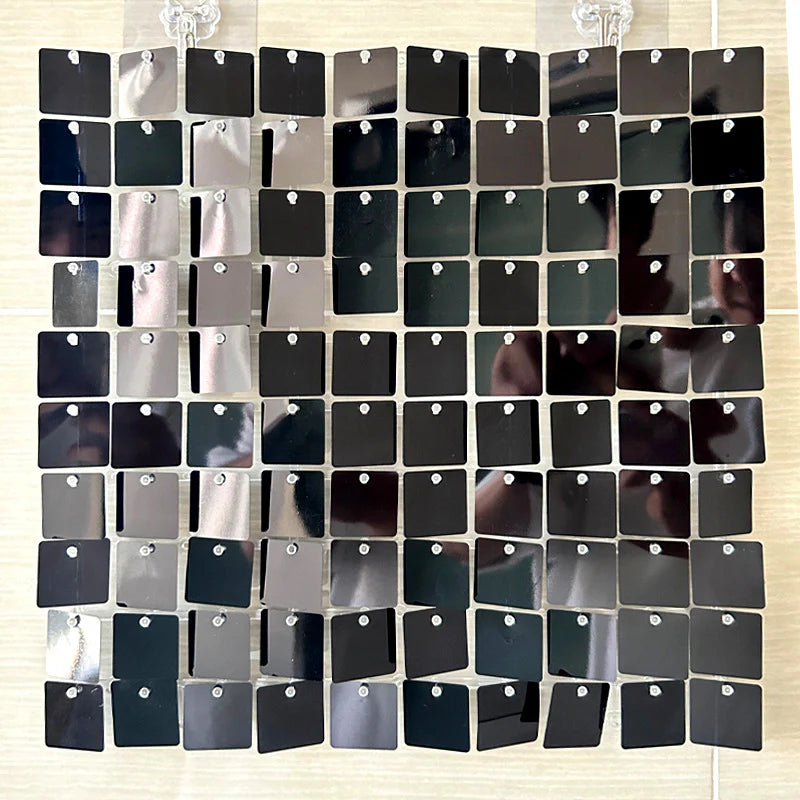 Shimmer Wall Backdrop Wall Panels 24Pcs Square Sequin Shimmer Wall Backdrop Decoration for Birthday Party,Wedding, Anniversary