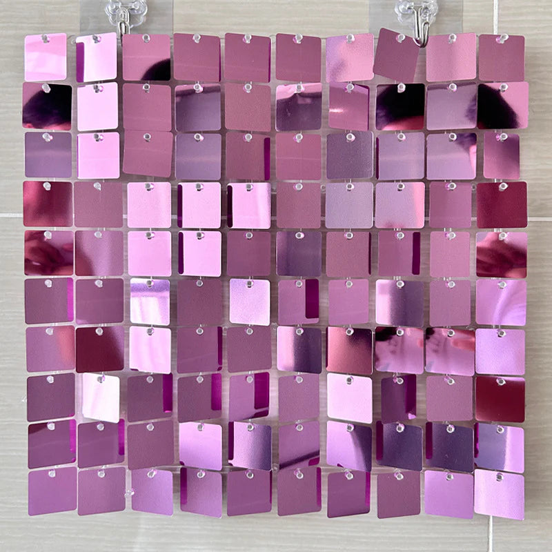 Shimmer Wall Backdrop Wall Panels 24Pcs Square Sequin Shimmer Wall Backdrop Decoration for Birthday Party,Wedding, Anniversary