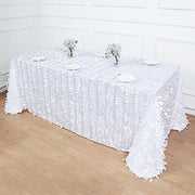 3D Leaves Polyester Rectangular Tablecloth 90"x132"
