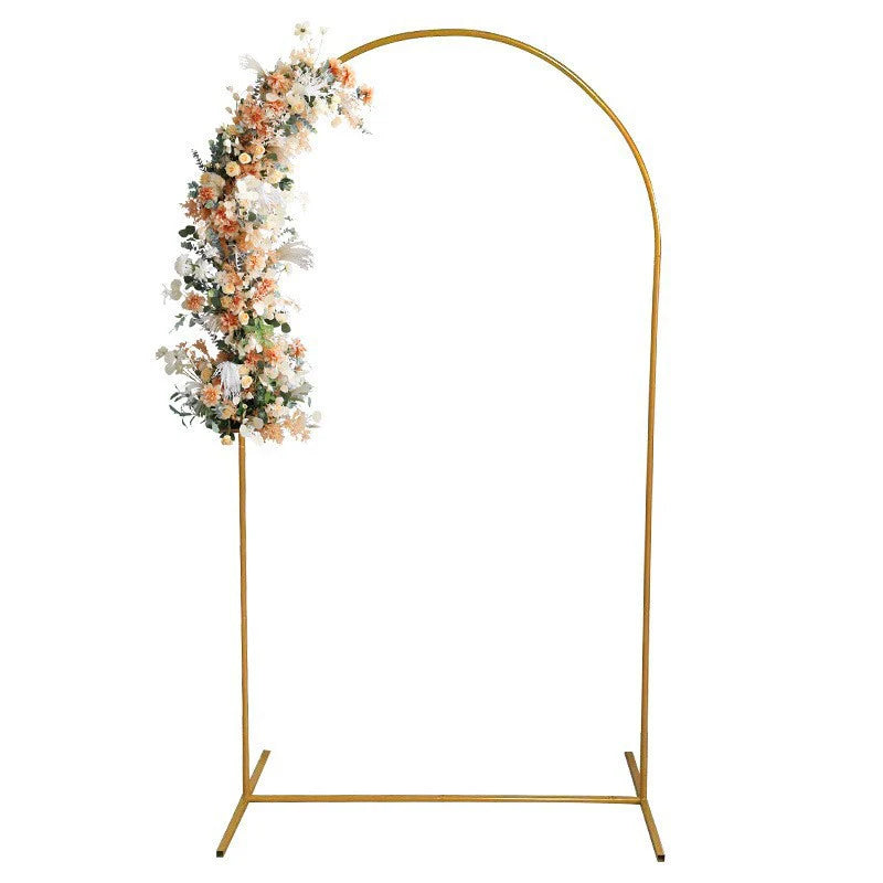 Wedding Arch Backdrop Stand, Gold Metal Arch Backdrop Stand for Wedding Ceremony Birthday Party Bridal Baby Shower Photo Booth Garden Floral Balloon Arches Decoration
