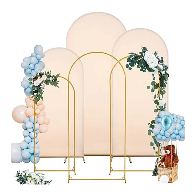 Wedding Arch Backdrop Stand, Gold Metal Arch Backdrop Stand for Wedding Ceremony Birthday Party Bridal Baby Shower Photo Booth Garden Floral Balloon Arches Decoration