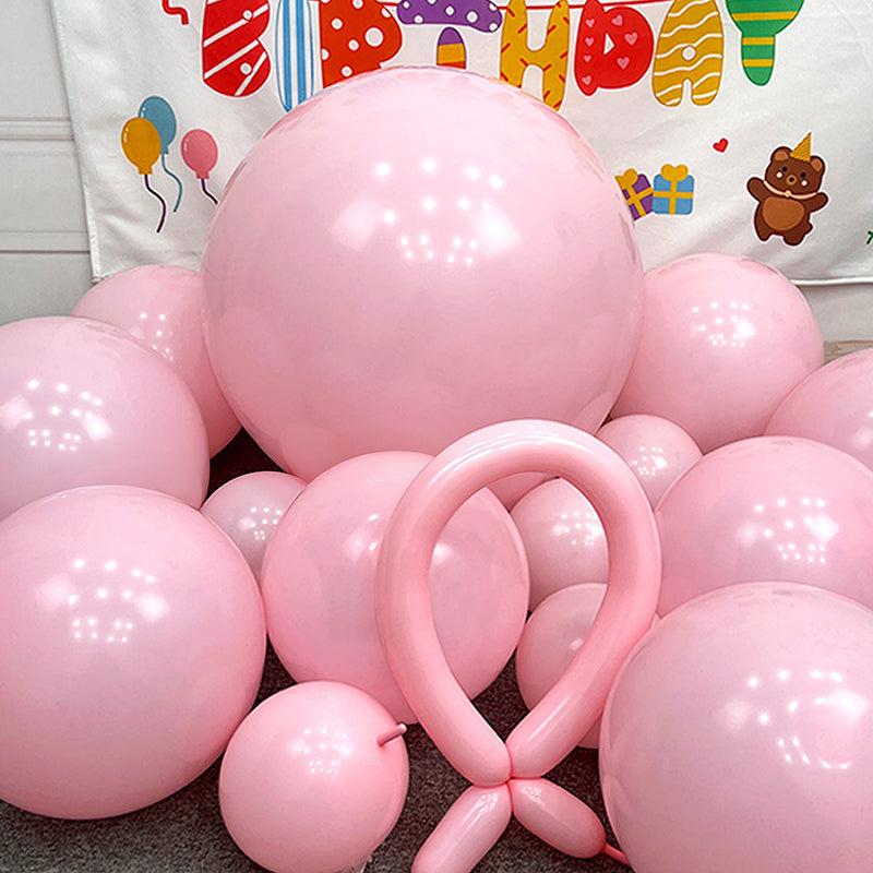 Pink Macaron Balloons Pink Latex Balloons Suitable For Girls Women's Birthdays Bridal Showers And Wedding Party Decorations Available In 5Inch 10Inch 12Inch 18Inch And 36Inch