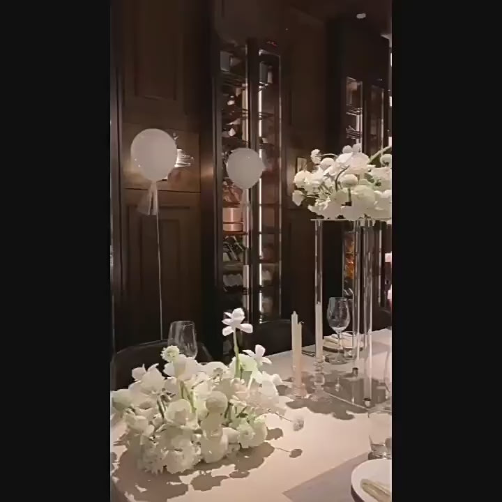 Cargar vídeo: Acrylic Wedding Centerpieces Clear Elegant Centerpiece Stand