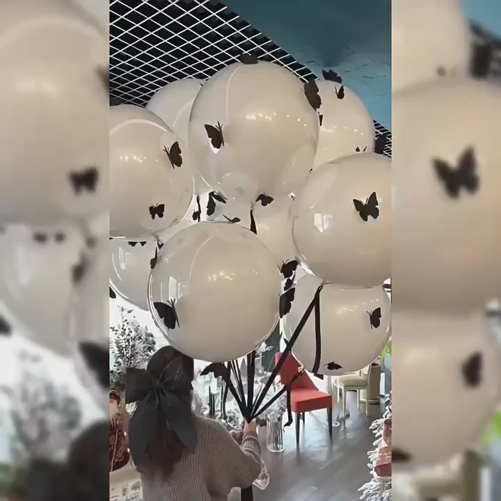 Cargar vídeo: 10 Sets of 3D Butterfly Double-Layer Party Balloons, Perfect for DIY Butterfly-Themed Parties.